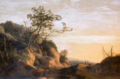 Resenärer i ett landskap (olja på duk) av Joachim Govertsz Camphuysen