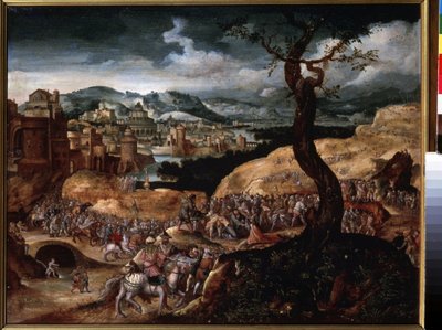 ""The Passion of Christ"" (The Passion of Christ) Uppstigningen till Golgata. Målning av Joachim Patinier (eller Patiner eller Patinir) (cirka 1480-1524) Pushkin-museet från 1500-talet, Moskva av Joachim Patinir