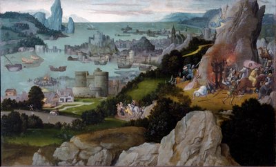 Martyrskapet av St. Katarina av Alexandria (Målning av Joachim Patinir