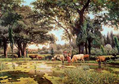 "" Sommar "". Målning av Joaquim Vayreda i Vila (1843-1894). År 1880. Barcelona (Barcelona). Kataloniens nationella konstmuseum av Joachim Vayreda i Vila