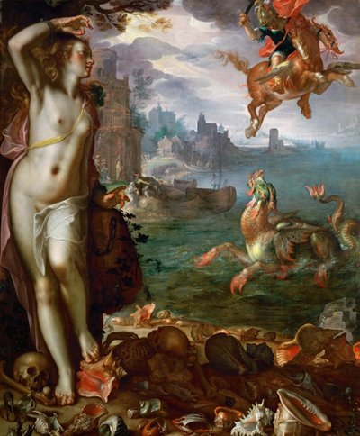 Perseus befriar Andromeda av Joachim Wtewael or Utewael