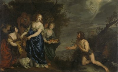 Odysseus och Nausicaa av Joachim von Sandrart (I)