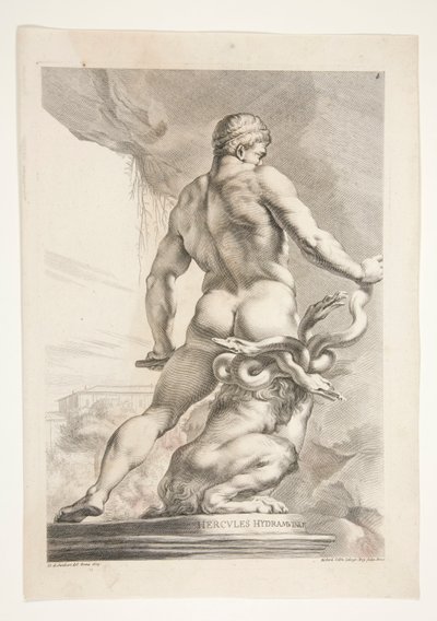 Hercules Hydramuvince (Hercules and the Hydra) av Joachim von Sandrart