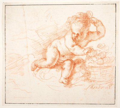 Putti samlar frukt av Joachim von Sandrart