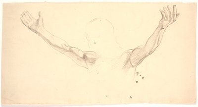 Detaljfigurstudie av Kristi utsträckta armar av Joakim Frederik Skovgaard