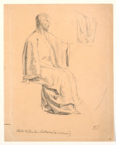 Studie av den sittande Kristus av Joakim Frederik Skovgaard