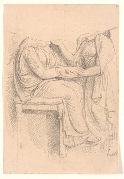 Studie efter attisk gravrelief av Joakim Frederik Skovgaard