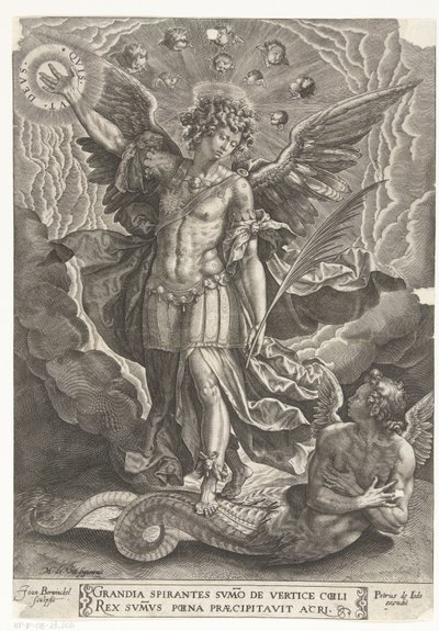 Saint Michael jagar upprorisk ängel från himlen av Joan Berwinckel