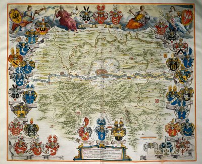 Frankfurt och dess territorium, Volym III, Atlas Maior, av Joan Blaeu (1596-1673), kopparstick, Amsterdam av Joan Blaeu