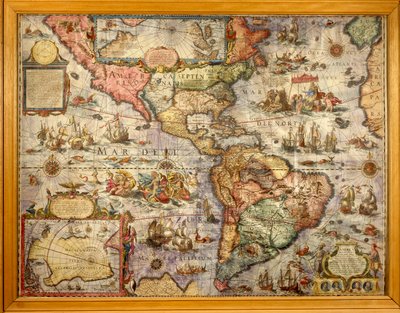 Karta över Amerika skapad av Joan Blaeu av Joan Blaeu