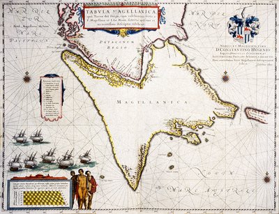 Tabula Magellanica : karta över Magellansundet av Joan Blaeu