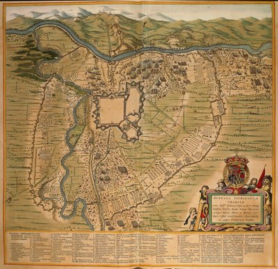 Belägringen av Turin 1639, färgstick från Theatre Sabaudiae av Joan Blaeu, tryckt i Italien av Joan Blaeu