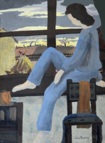 Girl Watching the Dawn, 1950, (gouache) av Joan Thewsey