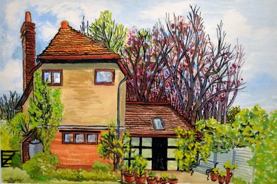 Rose Cottage, Cookham, Lord Astors Farm Cliveden, 2009 av Joan Thewsey
