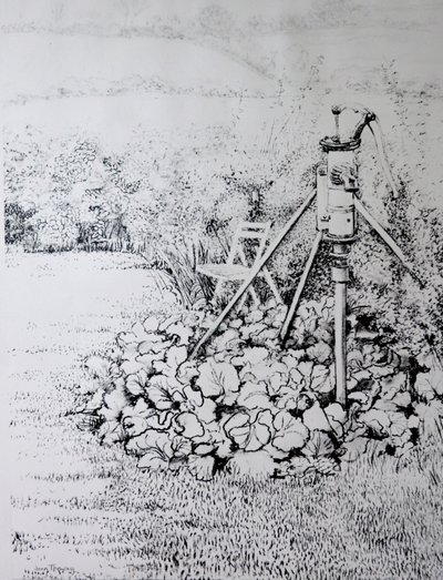 The Garden Pump, 1973 (kol) av Joan Thewsey