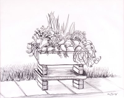 The Sink Garden, 2000, grafit av Joan Thewsey