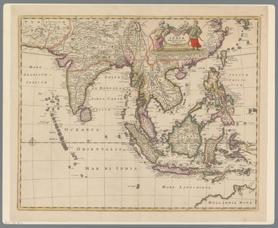 Karta för Indonesien Karta över Ostindien (titel på objekt) av Joannes L