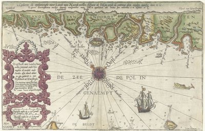 Karta del av Norges och Sveriges kust av Joannes van Doetecum