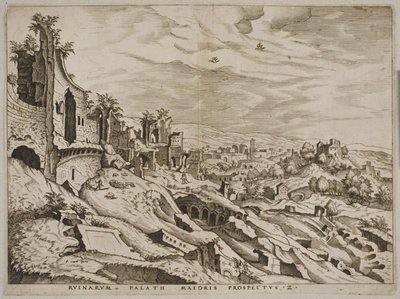 En annan vy av ruinerna på Palatine Hill av Joannes van Doetecum I