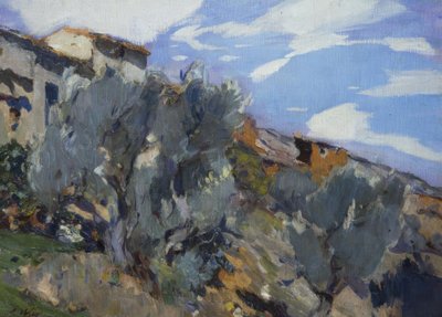 Bondegård med skog av Joaquim Mir i Trinxet