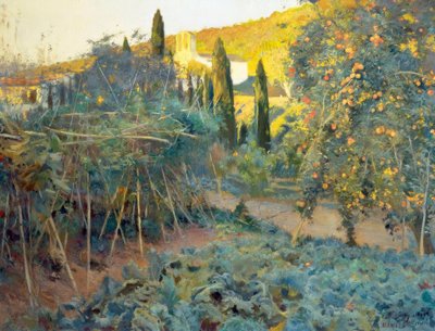 Eremitagets trädgård av Joaquim Mir i Trinxet