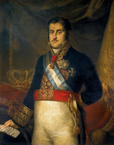 Porträtt av Ferdinand VII (Fernando VII av Joaquin Manuel Fernandez Cruzado