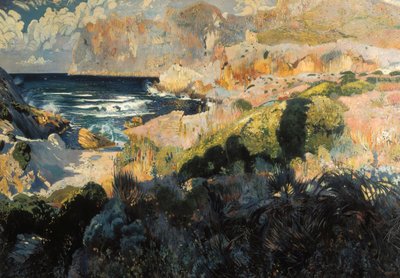 Viken Sant Vicenc. Målning av Joaquim MIR I TRINXET av Joaquin Mir Trinxet