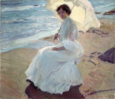 Clotilde på stranden av Joaquín Sorolla