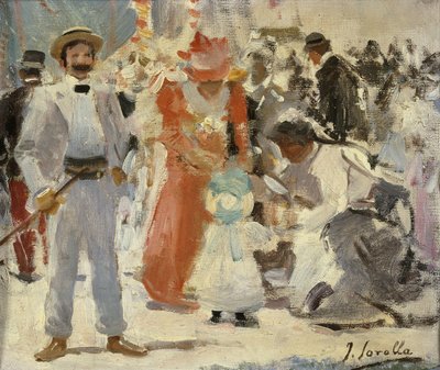 På marknaden; På marknaden, av Joaquín Sorolla