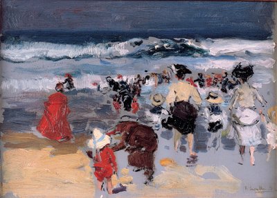Stranden i Biarritz, 1906 av Joaquín Sorolla