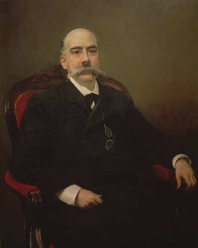 Porträtt av Emilio Castelar y Ripoll, spansk statsman, talare och författare av Joaquin Sorolla y Bastida