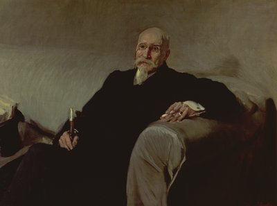 Porträtt av Jose Echegaray y Eizaguire (1832-1916) spansk matematiker och dramatiker av Joaquin Sorolla y Bastida