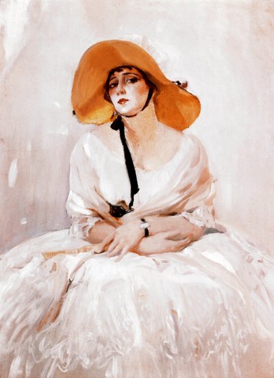 Porträtt av Raquel Meller (1888-1962), spansk sångerska och skådespelerska. Detalj. Målning av Joaquin Sorolla (1863-1923). 1919. Madrid. Sorolla museum. av Joaquín Sorolla