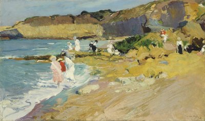 Stenar vid fyren, Biarritz av Joaquin Sorolla y Bastida