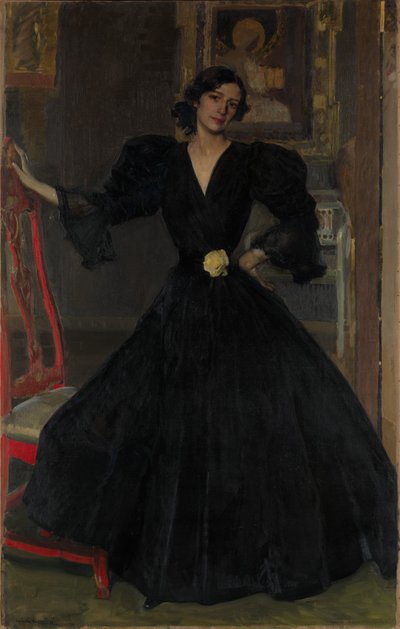 Sorollas dam i svart av Joaquín Sorolla