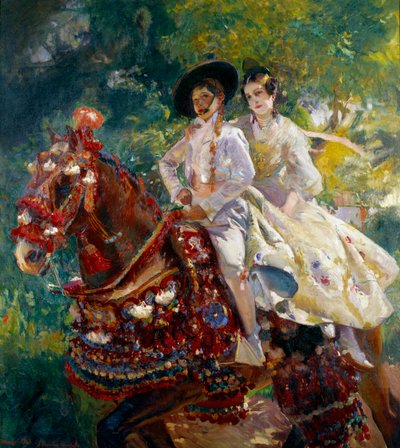 The Return of the Painting Feria av Joaquin Sorolla (1863-1923) (ec.esp.), 1900-talet. Madrid, Sorolla-museet av Joaquín Sorolla