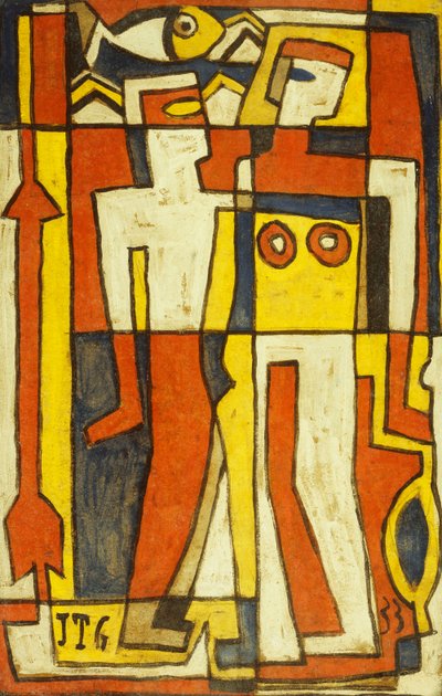 Två figurer av Joaquin Torres-Garcia