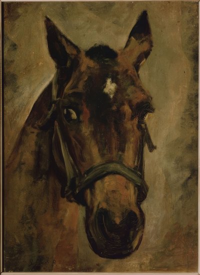 CABEZA DE CABALLO. Artist: JOAQUIN SOROLLA. Plats: PRIVATE COLLECTION, MADRID, SPANIEN av Joaquín Sorolla
