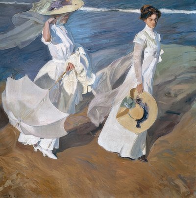 Gå längs kusten. 1909 av Joaquín Sorolla