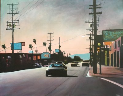 San Fernando Valley 11, ca 2012 (akryl på pannå) av Joby Hickey