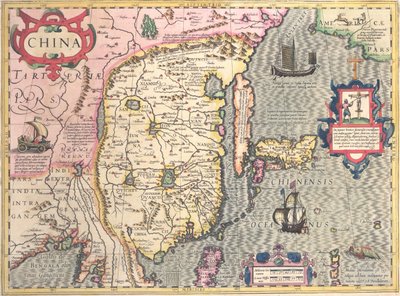 Kina, ca 1607 av Jodocus Hondius