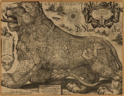 Leo Belgicus. LOC 97683562 av Jodocus Hondius