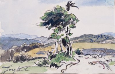 Utan titel (akvarell och kol på papper) av Johan Barthold Jongkind
