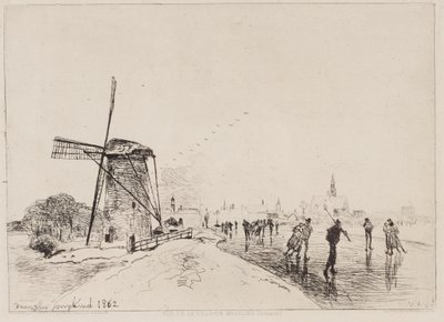 Utsikt över staden Maaslins av Johan Barthold Jongkind