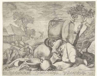 Såningsmannen och tjänarna sover medan Satan sår ogräs Liknelse om ogräset bland vetet av Johan Barra
