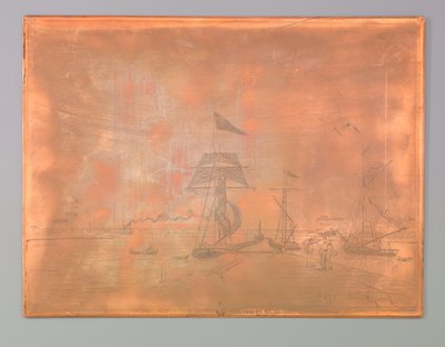 Brygga i hamnen i Honfleur av Johan Barthold Jongkind (signed by artist)