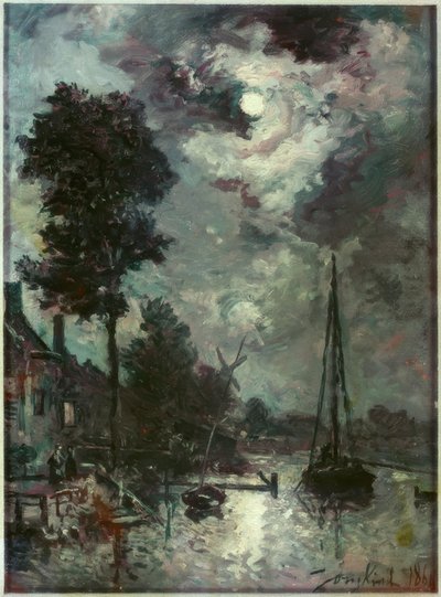 Månsken av Johan Barthold Jongkind