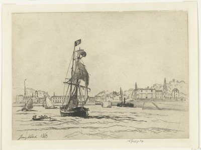 Hamnen i Honfleur av Johan Barthold Jongkind