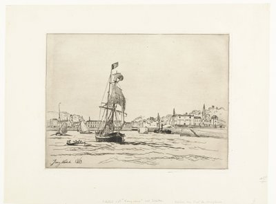 Hamnen i Honfleur av Johan Barthold Jongkind