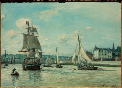 In i hamnen i Honfleur av Johan Barthold Jongkind